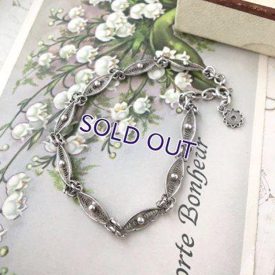 画像2: 銀製 フィリグリー細工のブレスレット