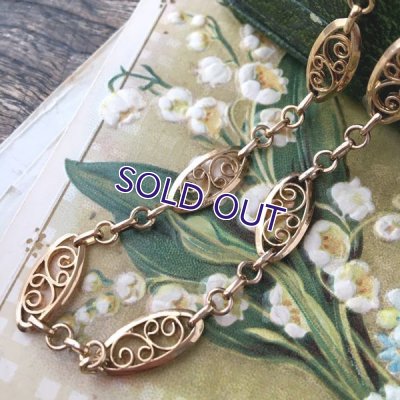 画像5: フィリグリー細工のゴールドチェーンネックレス