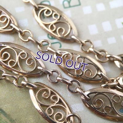 画像7: フィリグリー細工のゴールドチェーンネックレス