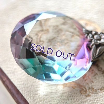 画像5: 大きなアイリスガラスのラウンドペンダント