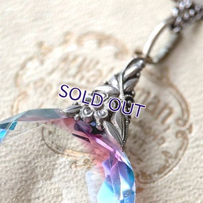 画像6: 大きなアイリスガラスのラウンドペンダント