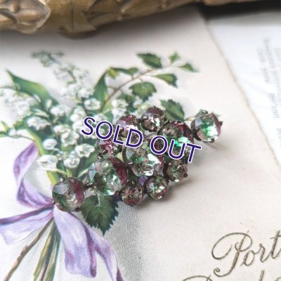 画像8: アイリスガラスのブローチ（グリーン×レッド）