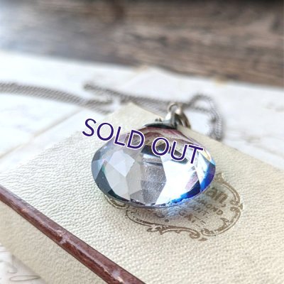 画像8: 大きなアイリスガラスのラウンドペンダント