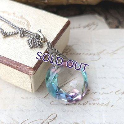 画像9: 大きなアイリスガラスのラウンドペンダント