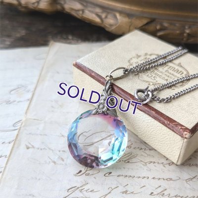 画像3: 大きなアイリスガラスのラウンドペンダント