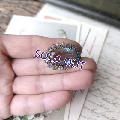 画像13: オーバルサフィレットのデイジーブローチA