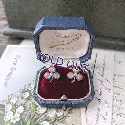 画像14: ローズカットサフィレットのクローバーピアス