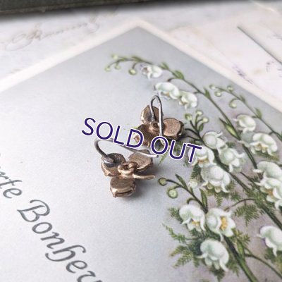 画像13: ローズカットサフィレットのクローバーピアス