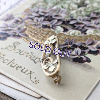 画像7: FIX パールとクローバーのゴールドブローチ