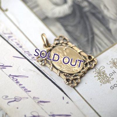 画像4: FIX 聖母マリア透かし細工ゴールドメダイペンダント