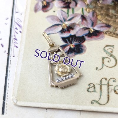 画像5: FIX バラのアールデコゴールドペンダント