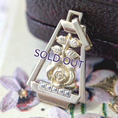画像7: FIX バラのアールデコゴールドペンダント