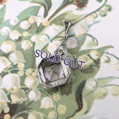 画像4: 紫水晶とマーカサイトのアールデコペンダント