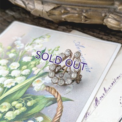 画像4: クリアガラスのホースシューブローチ