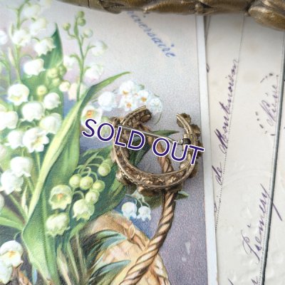 画像7: アイリスガラスのホースシューブローチ