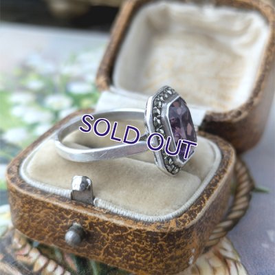 画像5: 紫水晶とマーカサイトのアールデコリング