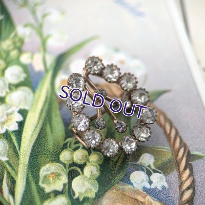 画像6: クリアガラスのホースシューブローチ