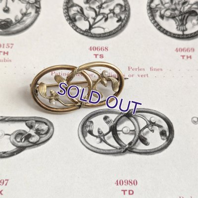 画像8: FIX ヤドリギとノットのゴールドブローチ