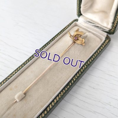 画像7: FIX ヤドリギのゴールドクラヴァットピン
