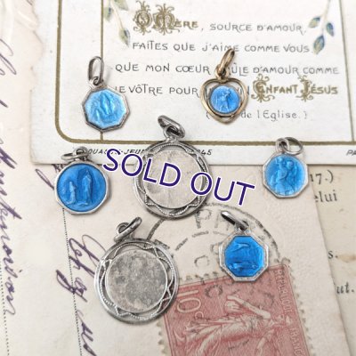 画像6: 小さなブルーエナメルメダイセット