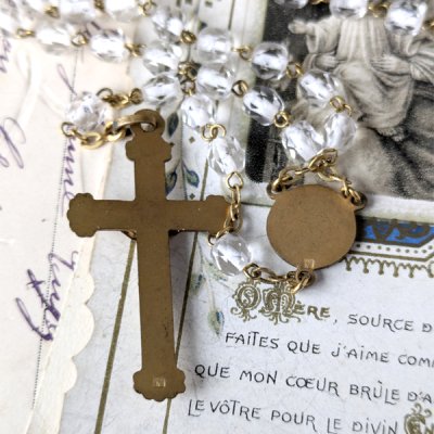 画像4: クリアガラスのゴールドロザリオ