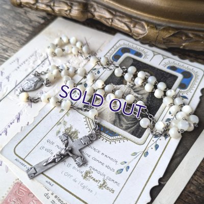 画像8: マザーオブパールのアールデコシルバーロザリオ