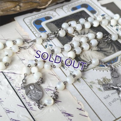 画像7: マザーオブパールのアールデコシルバーロザリオ