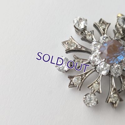 画像7: クリアガラスとサフィレットのフルールドリスペンダント