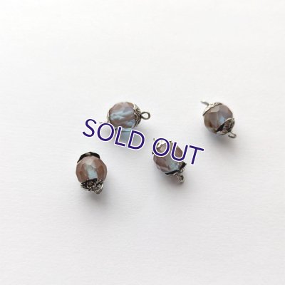 画像7: 約7.6mmシルバーキャップ付きサフィレットビーズ