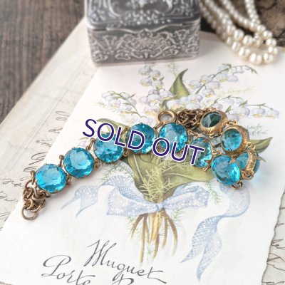 画像8: アクアマリンガラスのブレスレット