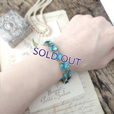 画像11: アクアマリンガラスのブレスレット