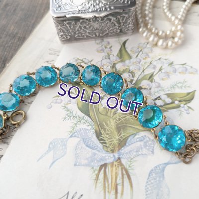 画像9: アクアマリンガラスのブレスレット