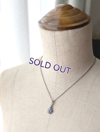 画像9: ブルーガラスとマーカサイトのシルバーペンダントセット