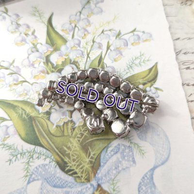 画像9: グリーンガラスのビンテージブローチセット