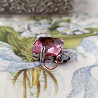 画像9: スクエアアガラスのシルバーペンダント