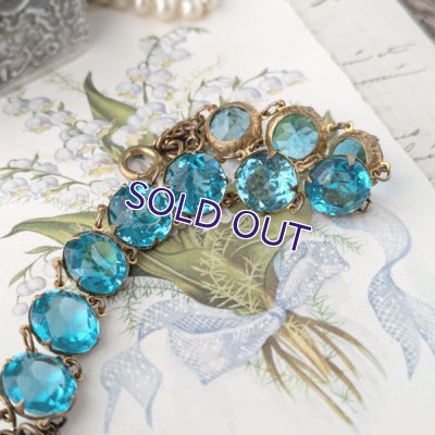 画像7: アクアマリンガラスのブレスレット