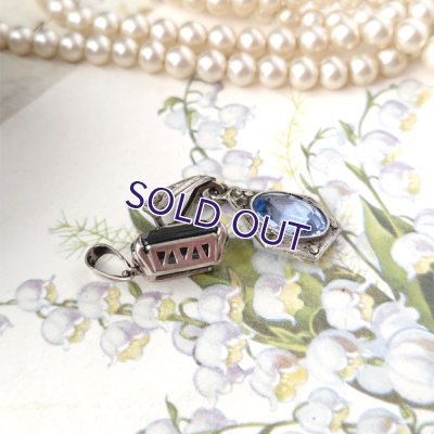 画像5: ブルーガラスとマーカサイトのシルバーペンダントセット