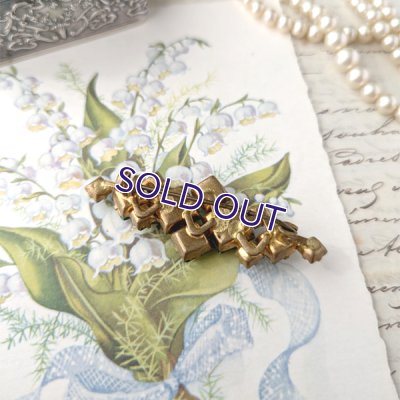 画像7: グリーンガラスのビンテージブローチセット