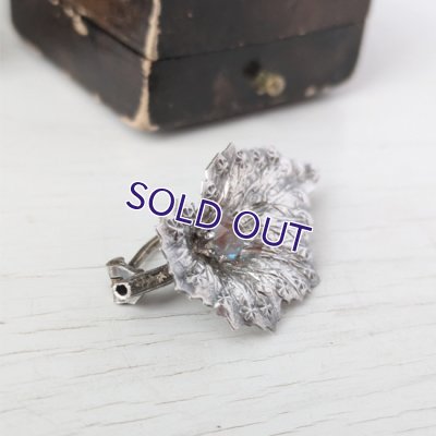 画像6: 銀製 サフィレットのリーフブローチ