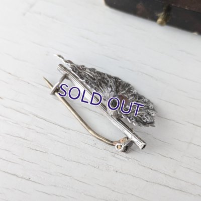 画像8: 銀製 サフィレットのリーフブローチ