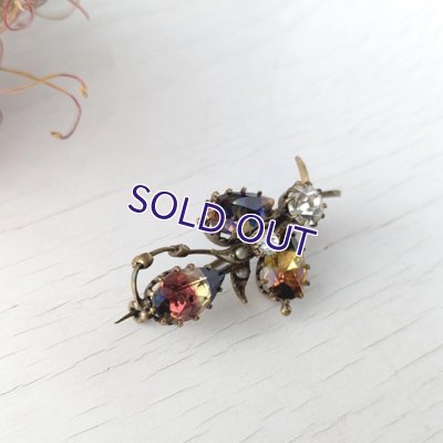 画像4: 蛍光アイリスガラスの花のブローチ