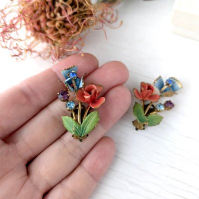 画像11: ビンテージ花モチーフアクセサリーセット