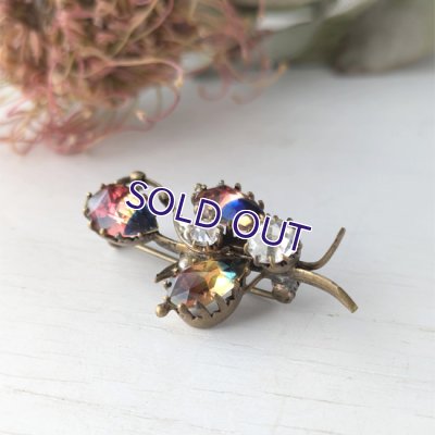 画像5: 蛍光アイリスガラスの花のブローチ