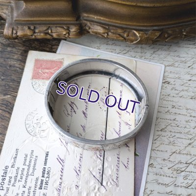 画像7: 銀製 鳥と小花のオリエンタルバングル