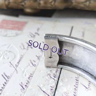 画像8: 銀製 鳥と小花のオリエンタルバングル