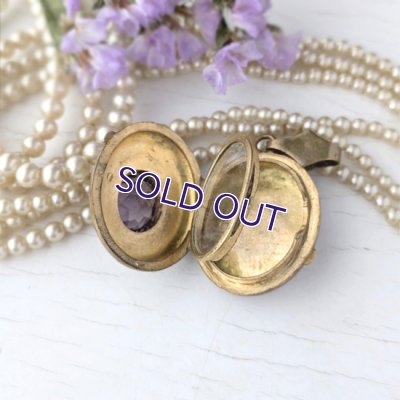 画像5: アメジストガラスのロケットペンダント