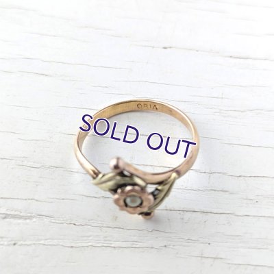 画像7: ORIA パールと小花のゴールドリング