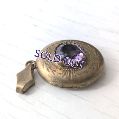 画像7: アメジストガラスのロケットペンダント