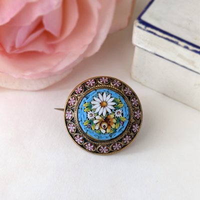 画像3: ラウンドマイクロモザイクブローチ