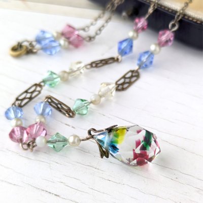 画像3: アイリスガラスのドロップネックレス